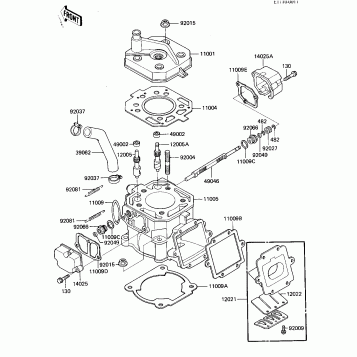 CYLINDER HEAD/CYLINDER/REED VALVE