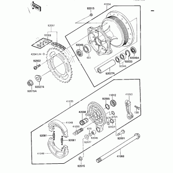REAR HUB/BRAKE/CHAIN