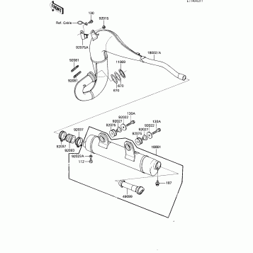 MUFFLER (KDX200-A2/A3)
