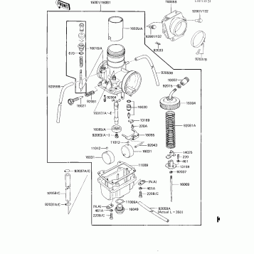 CARBURETOR (KDX200-A1/A2)
