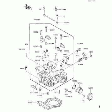 CYLINDER HEAD (-E/NO. 011776)