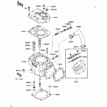 CYLINDER HEAD/CYLINDER/REED VALVE