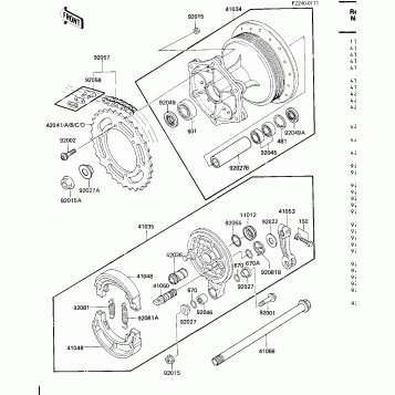 REAR HUB/BRAKE/CHAIN