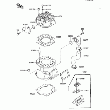 CYLINDER HEAD/CYLINDER/REED VALVE