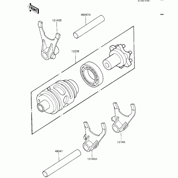 GEAR CHANGE DRUM & FORKS