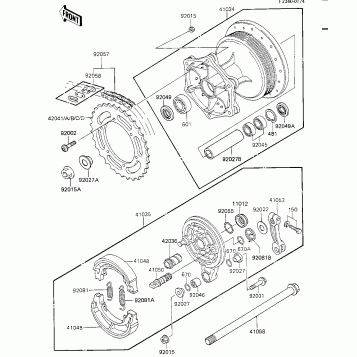 REAR HUB/BRAKE/CHAIN