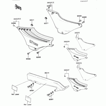 SIDE COVERS/CHAIN COVER (ZX550-A1/A2)