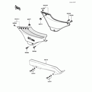 SIDE COVERS/CHAIN COVER (ZX550-A3, CANAD