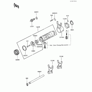 GEAR CHANGE DRUM & FORKS