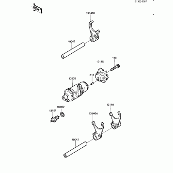 GEAR CHANGE DRUM & FORKS