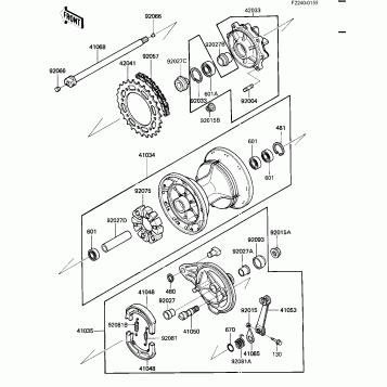 REAR HUB/BRAKE/CHAIN