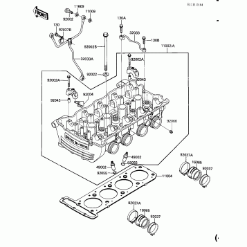 CYLINDER HEAD (-E/NO. 030893)