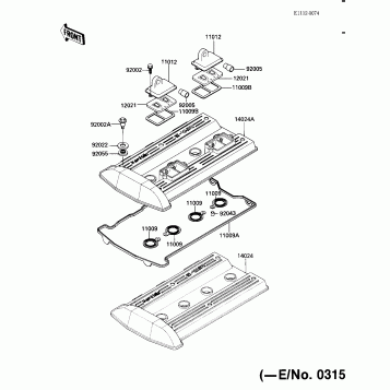 CYLINDER HEAD COVER (-E/NO. 031543)(E/NO