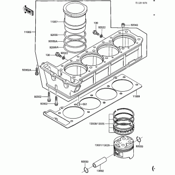CYLINDER/PISTONS (-E/NO. 030893)