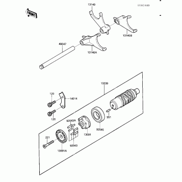 GEAR CHANGE DRUM & FORKS