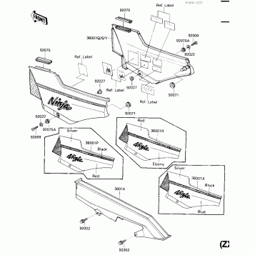 SIDE COVERS/CHAIN COVER (ZX900-A2)