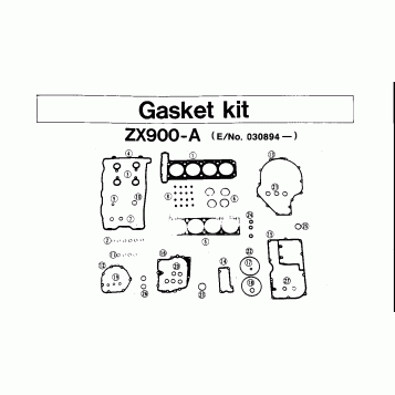 GASKET KIT ZX900-A (E/NO. 030894 -)