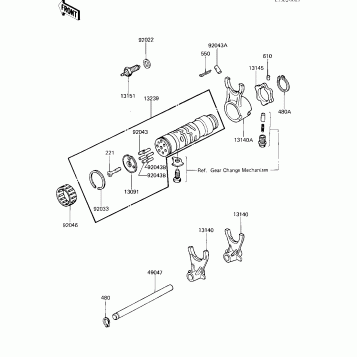 GEAR CHANGE DRUM & FORKS