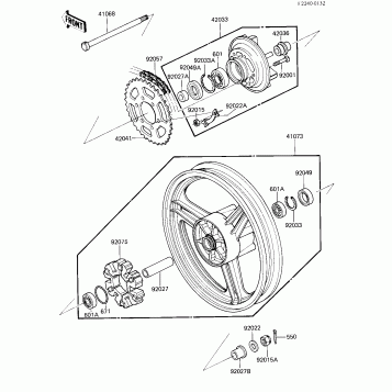 REAR WHEEL/HUB/CHAIN