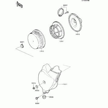 AIR CLEANER ('84 KX80-E2)