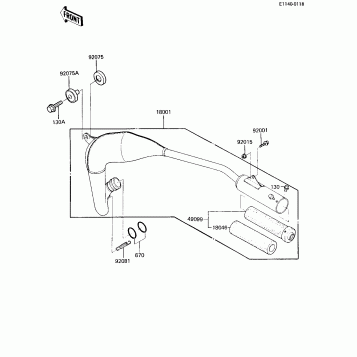 MUFFLER ('84 KX80-E2)