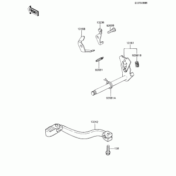GEAR CHANGE MECHANISM ('84 KX80-E2)