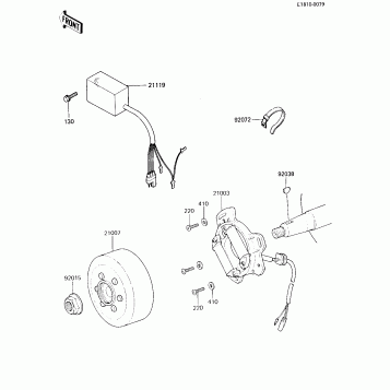 IGNITION/GENERATOR ('84 KX80-E2)