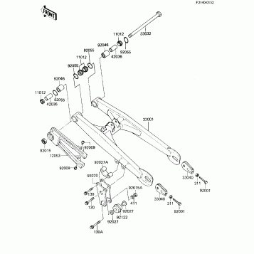 SWING ARM ('84 KX80-E2)