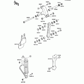 REAR SUSPENSION ('84 KX80-E2)