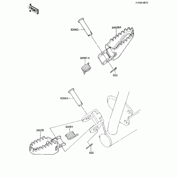 FOOTRESTS ('84 KX80-E2)
