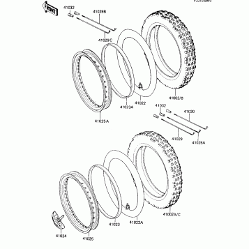 WHEELS/TIRES ('84 KX80-E2)
