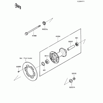 FRONT HUB ('84 KX80-E2)