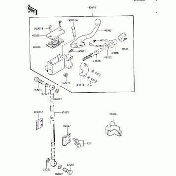 FRONT MASTER CYLINDER ('84 KX80-E2)