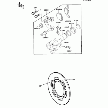 FRONT BRAKE ('84 KX80-E2)