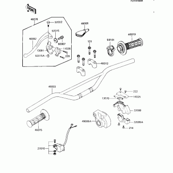 HANDLEBAR ('84 KX80-E2)