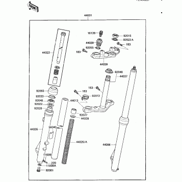 FRONT FORK ('84 KX80-E2)