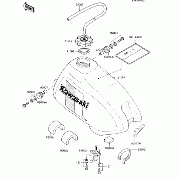 FUEL TANK ('84 KX80-E2)