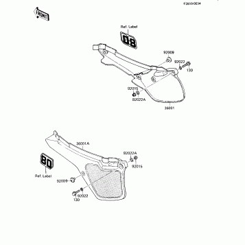 SIDE COVERS ('84 KX80-E2)