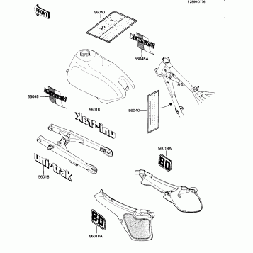 LABELS ('84 KX80-E2)