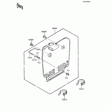NUMBER PLATE ('84 KX80-E2)