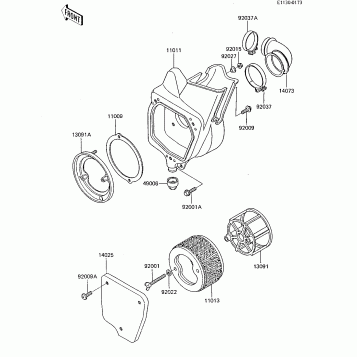 AIR CLEANER ('85 KX80-E3)