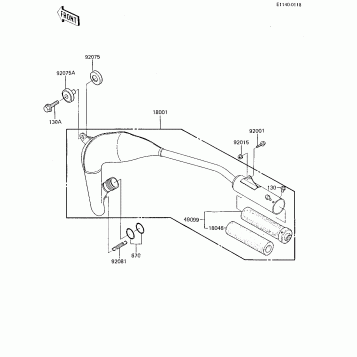 MUFFLER ('85 KX80-E3)