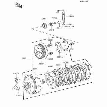 CLUTCH ('85 KX80-E3)