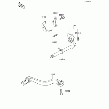 GEAR CHANGE MECHANISM ('85 KX80-E3)