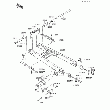 SWING ARM ('85 KX80-E3)