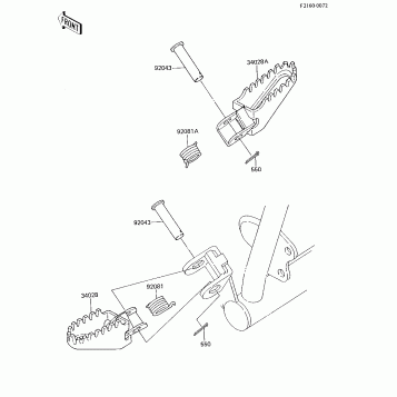 FOOTRESTS ('85 KX80-E3)