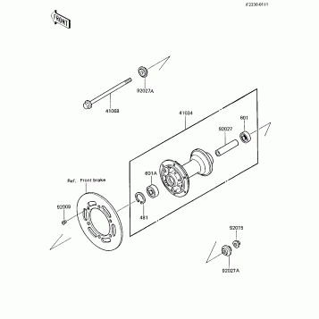 FRONT HUB ('85 KX80-E3)
