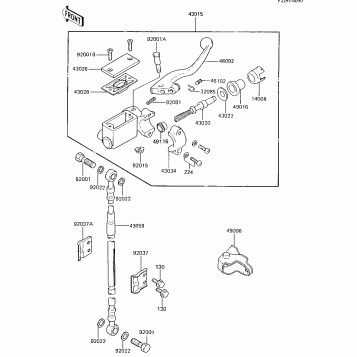 FRONT MASTER CYLINDER ('85 KX80-E3)