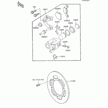 FRONT BRAKE ('85 KX80-E3)