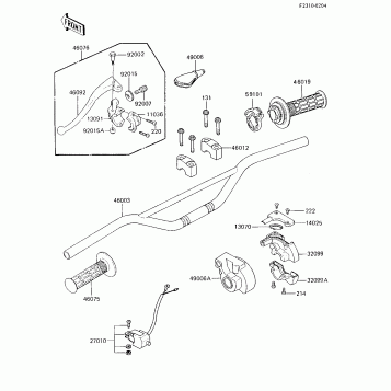 HANDLEBAR ('85 KX80-E3)